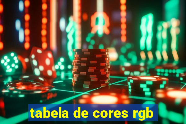 tabela de cores rgb